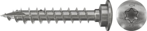 Fischer Βίδα για γωνιακό 7,0 x 50 A2 TX, 50τμχ.