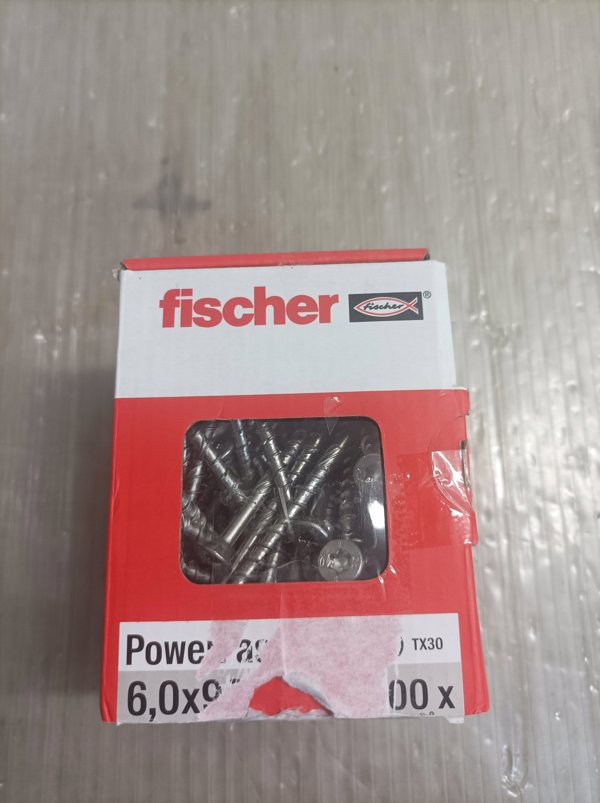 Fischer Βίδα 6,0 x 90 A2 TORX, 100 τεμ.