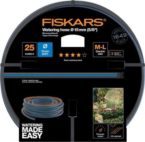 Fiskars λάστιχο κήπου Q4, 15mm 5/8'' 25m (1027098)
