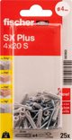 Fischer FISCHER ούπα με βίδες SX Plus S, 4x20 mm, 25 τεμ.
