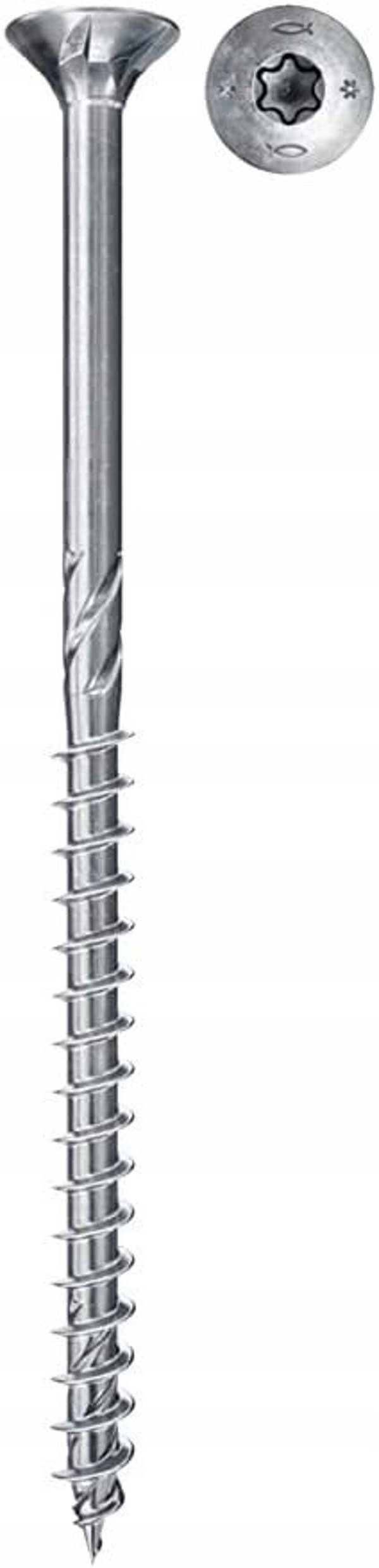 Fischer Βίδες TORX 4,5x80 λευκές 100