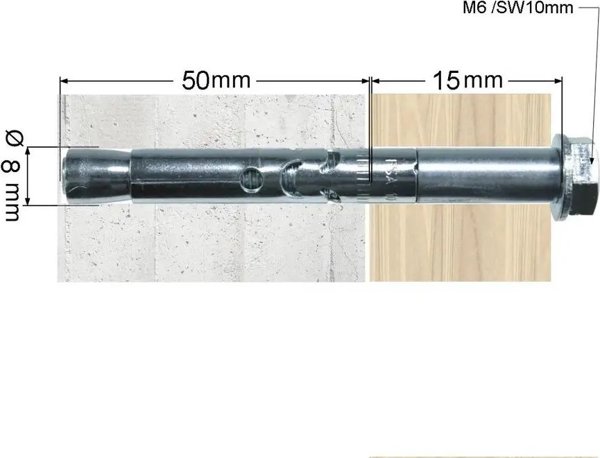 Fischer Άγκυρα με βίδα FSA S 8/15 8x60 mm