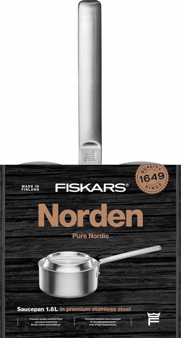 Κατσαρόλα Fiskars Norden από ατσάλι με μακρύ χερούλι 1.8L