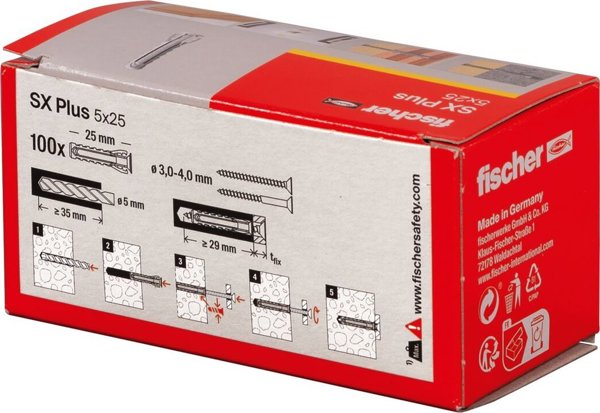 Ούπα Fischer Fischer SX 5x25 100 τεμ.