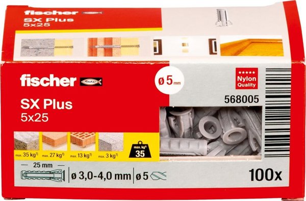 Ούπα Fischer Fischer SX 5x25 100 τεμ.