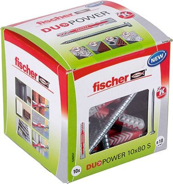 Fischer ούπα γενικής χρήσης με σταυρωτή βίδα 10 x 80mm 10τεμ. (538257)