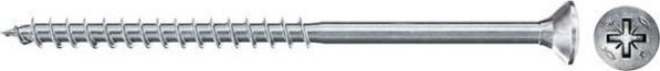Βίδα μοριοσανίδας Fischer PowerFast II 5.0x100 με επίπεδη κεφαλή PZ (100 τεμάχια, μερικό σπείρωμα, γαλβανισμένη)