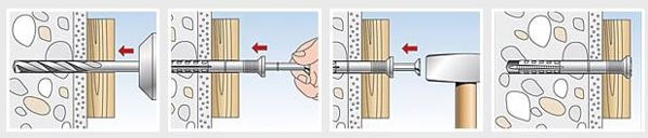Fischer Βύσμα καρφωτό N-S 8x60mm γρήγορη εγκατάσταση - 50356