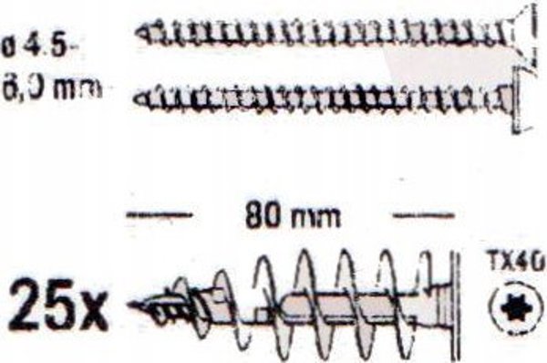 Άγκυρα μόνωσης Fischer fischer FID II Plus 80mm (λευκό, 25 τεμάχια)