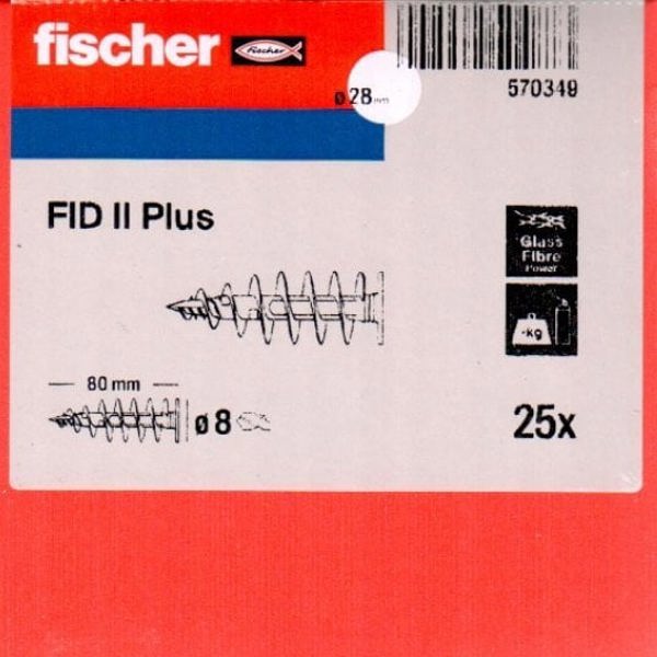 Άγκυρα μόνωσης Fischer fischer FID II Plus 80mm (λευκό, 25 τεμάχια)