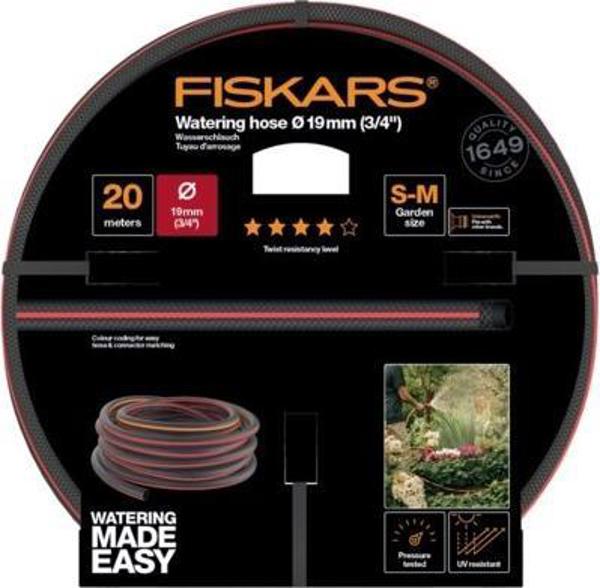 Fiskars Λάστιχο Κήπου Q4, 3/4" 20m, Ανθεκτικό στις UV Ακτίνες και στη Συστροφή