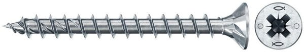 Fischer Βίδες PZ2 4,0X40 λευκά επιψευδαργυρωμένα, 200τμχ.