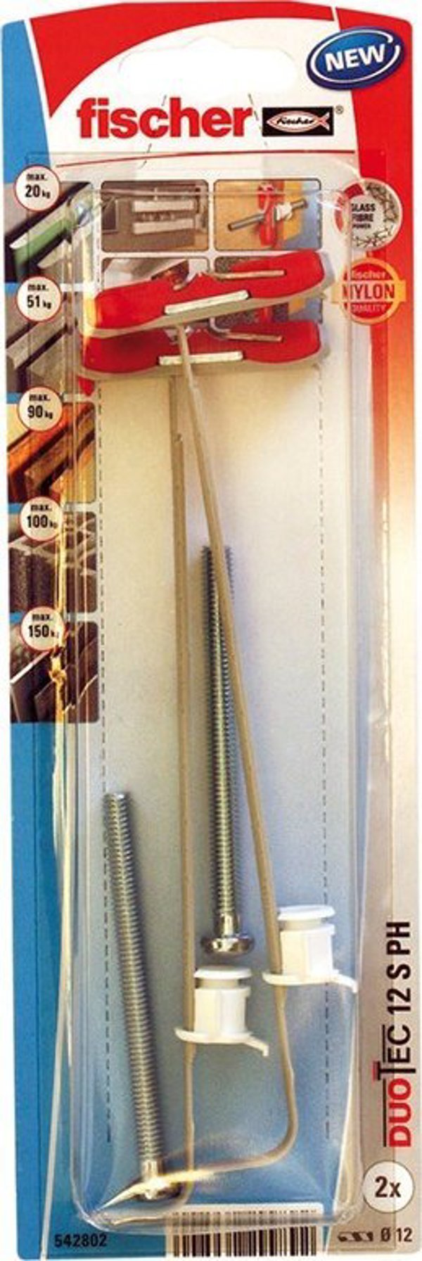 Fischer ΚΑΡΦΙΑ ΓΙΑ ΓΥΨΟΣΑΝΙΔΑ, 12 S, 2 ΤΕΜ.