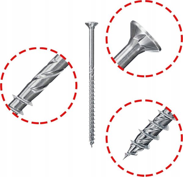 Fischer fischer chipboard screw Power-Fast II 6.0x220 countersunk (50 pieces, partial thread, galvanized)