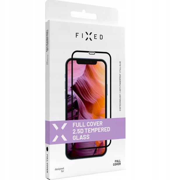 FIXED Full Cover 2,5D Tempered Glass for Samsung Galaxy S24/S25, Juodas | Fixed