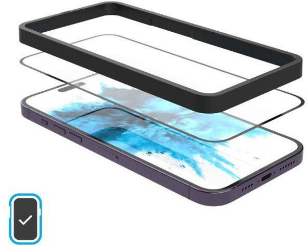 Fixed Screen protector | Apple | iPhone 17 Pro | Tempered glass | Black | Full Cover 2.5D