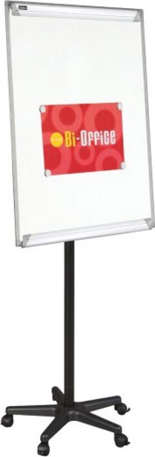 Flipchart Bi-Office Κινητό, Μαγνητικός Πίνακας Μαρκαδόρου, 70x102cm, με 5 Ρόδες & Σκελετό Αλουμινίου
