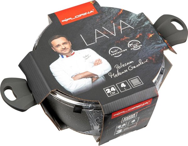 Florina Κατσαρόλα αλουμινίου Florina Lava Stone γκρι 24 cm 4 l 8609197 5901832394679