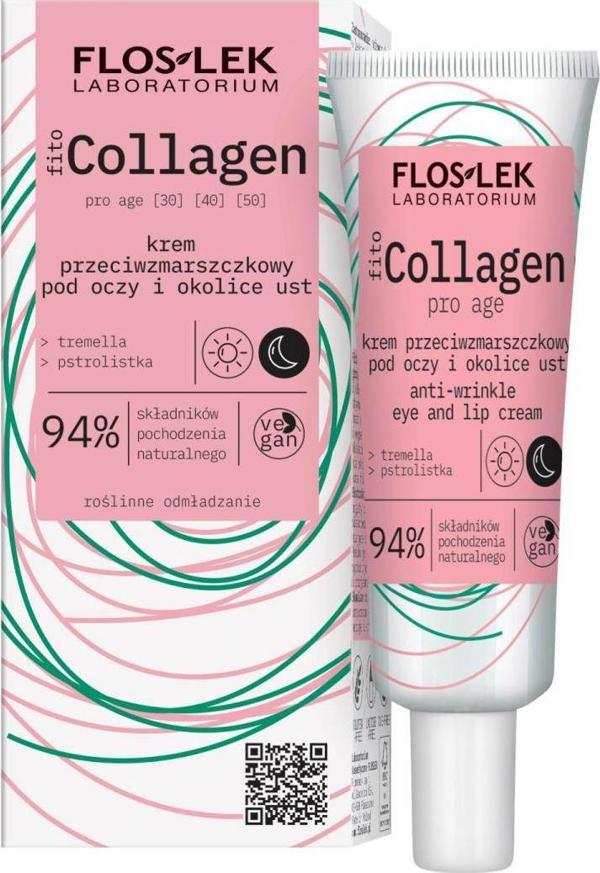 Floslek FLOSLEK_Fito Collagen Anti-Wrinkle Eye and Lip Cream κρέμα κατά των ρυτίδων για τα μάτια και την περιοχή των χειλιών 30ml