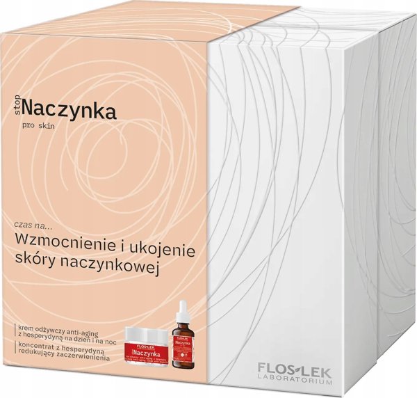 FLOSLEK_SET Stop Naczynka θρεπτική κρέμα προσώπου 50ml + συμπύκνωμα προσώπου που μειώνει τις δυσχρωμίες 30ml