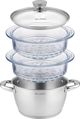 Φλώρινα ΣΑΤΙΝΑ ΑΤΜΙΣΤΗ 20CM INOX 3 ΤΕΜ. (ΚΑΤΣΑΡΟ 2,5L, 2X ΓΥΑΛΙΝΗ ΚΟΥΖΙΝΑ 1,9L, ΚΑΠΑΚΙ) 8592993 5902719588730