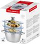Φλώρινα ΣΑΤΙΝΑ ΑΤΜΙΣΤΗ 20CM INOX 3 ΤΕΜ. (ΚΑΤΣΑΡΟ 2,5L, 2X ΓΥΑΛΙΝΗ ΚΟΥΖΙΝΑ 1,9L, ΚΑΠΑΚΙ) 8592993 5902719588730