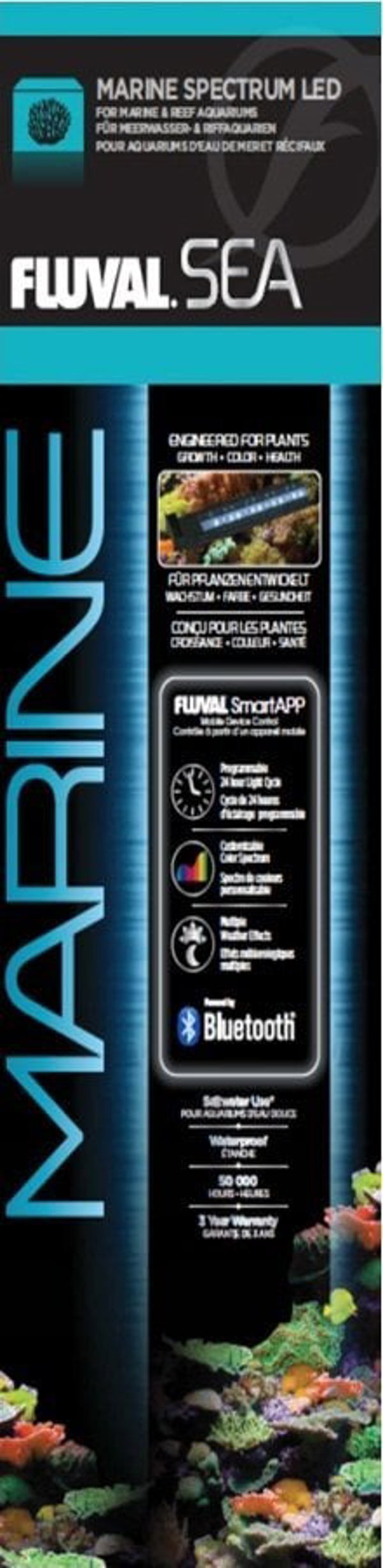 Φωτιστική Μπάρα LED Fluval Sea Marine 3.0, 59W, 115-145cm - 8039244