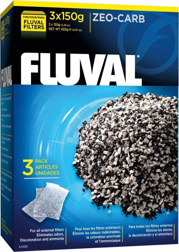 Fluval Ανταλλακτικό Zeo-Carb Ενεργός Άνθρακας Για Φίλτρα, 450g (3x150g)