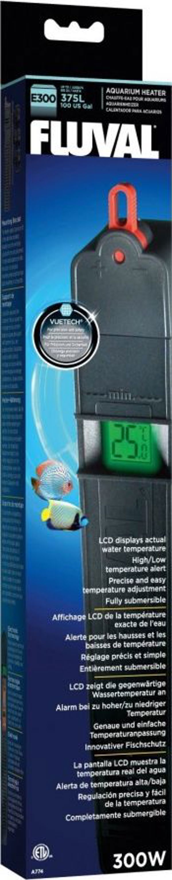 Fluval E 300W Θερμαντήρας Ενυδρείου με Ψηφιακή Οθόνη 8038361