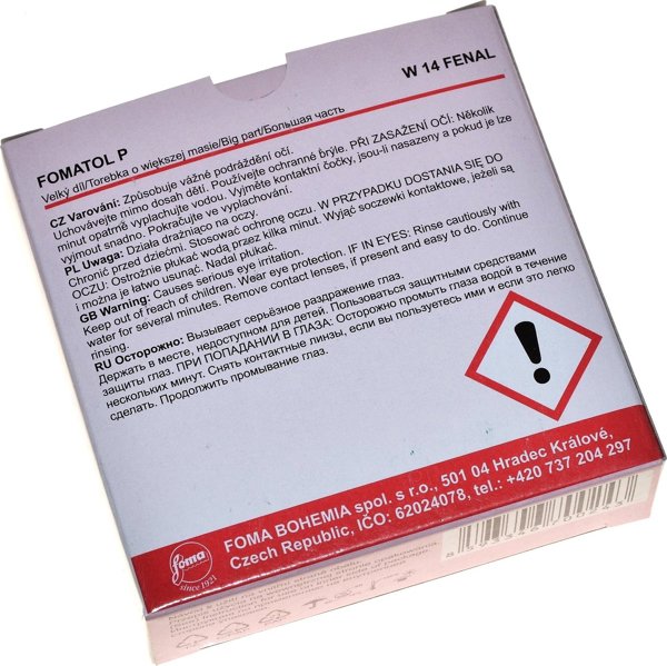 Προγραμματιστής χαρτιού Foma Foma Fomatol P (W14) 2,5L 14249036 8593346700243