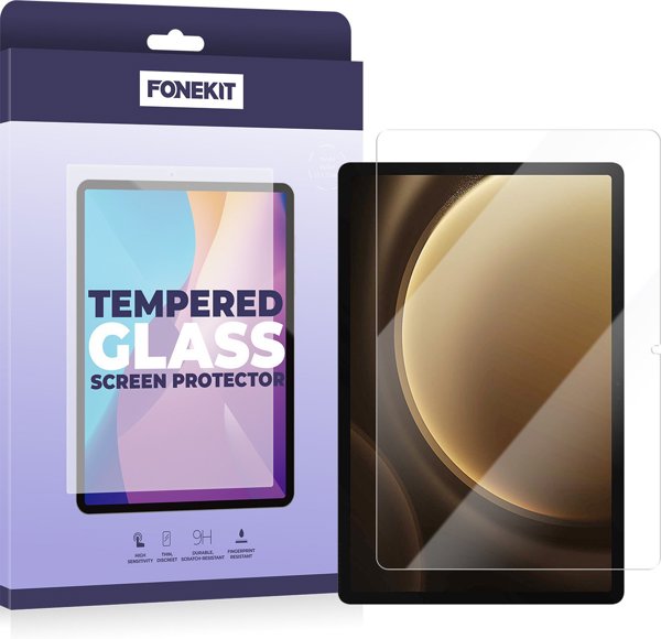 Tempered Glass FoneKit, Samsung Galaxy Tab S7+ / S7 FE / S8+ / S9+ / S9 FE+