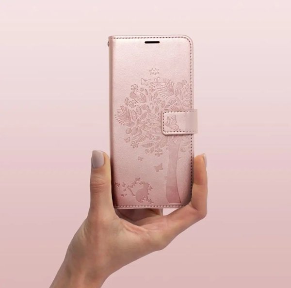 Θήκη Forcell MEZZO Book για SAMSUNG A33 5G δέντρο ροζ χρυσό