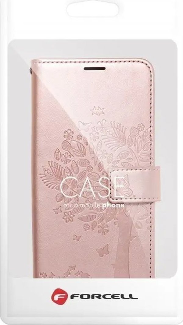 Θήκη Forcell MEZZO Book για SAMSUNG A33 5G δέντρο ροζ χρυσό