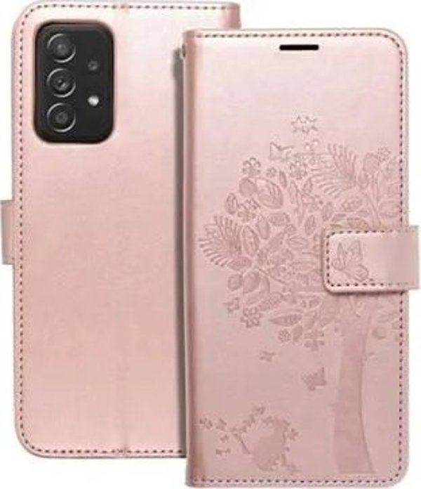Θήκη Forcell MEZZO Book για SAMSUNG A33 5G δέντρο ροζ χρυσό