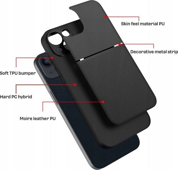 Θήκη ForCell NOBLE για IPHONE 15 μαύρη 13881834 5903396214677