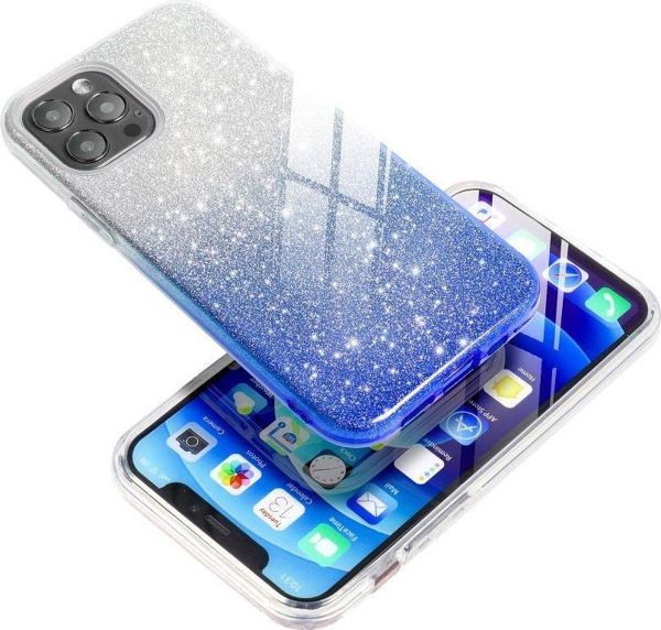 Θήκη FORCELL SHINING για SAMSUNG Galaxy A52 5G / A52 LTE ( 4G ) διαφανής/μπλε