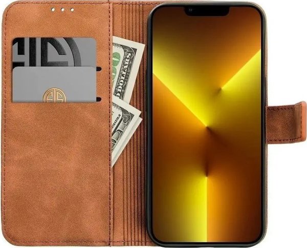 Θήκη Forcell TENDER Book για SAMSUNG Galaxy S22 Ultra καφέ