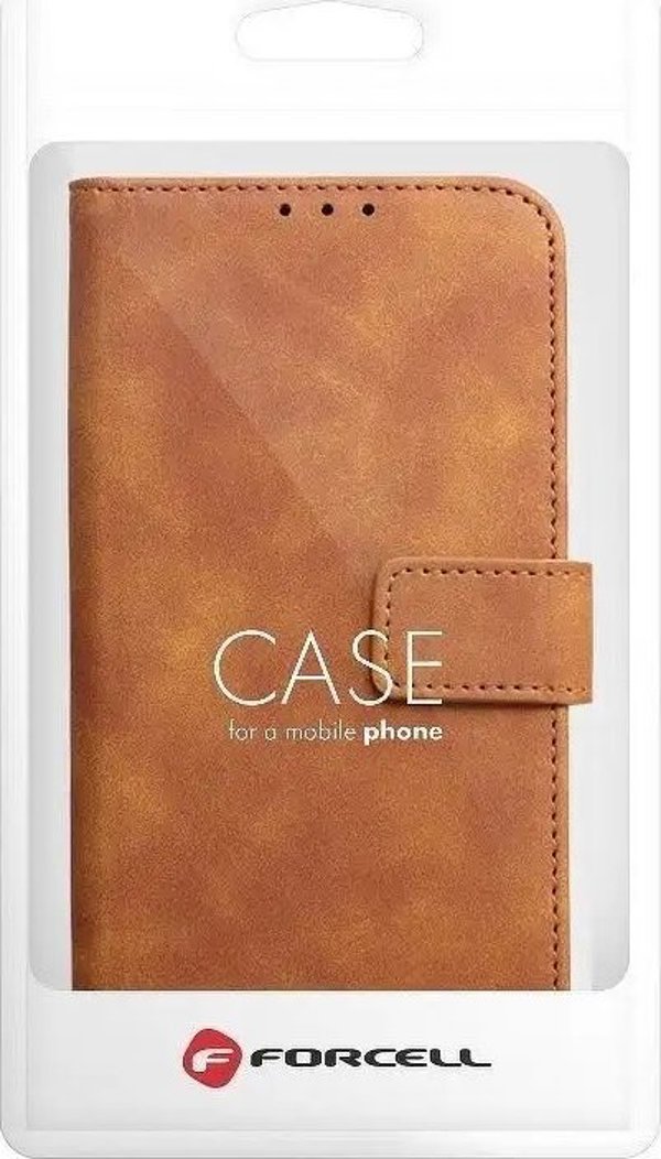Θήκη Forcell TENDER Book για SAMSUNG Galaxy S22 Ultra καφέ