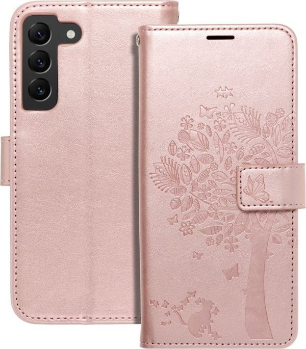 Θήκη βιβλίου ForCell Forcell MEZZO για SAMSUNG S22 Ultra ξύλο ροζ χρυσό 11466012 5903396135705