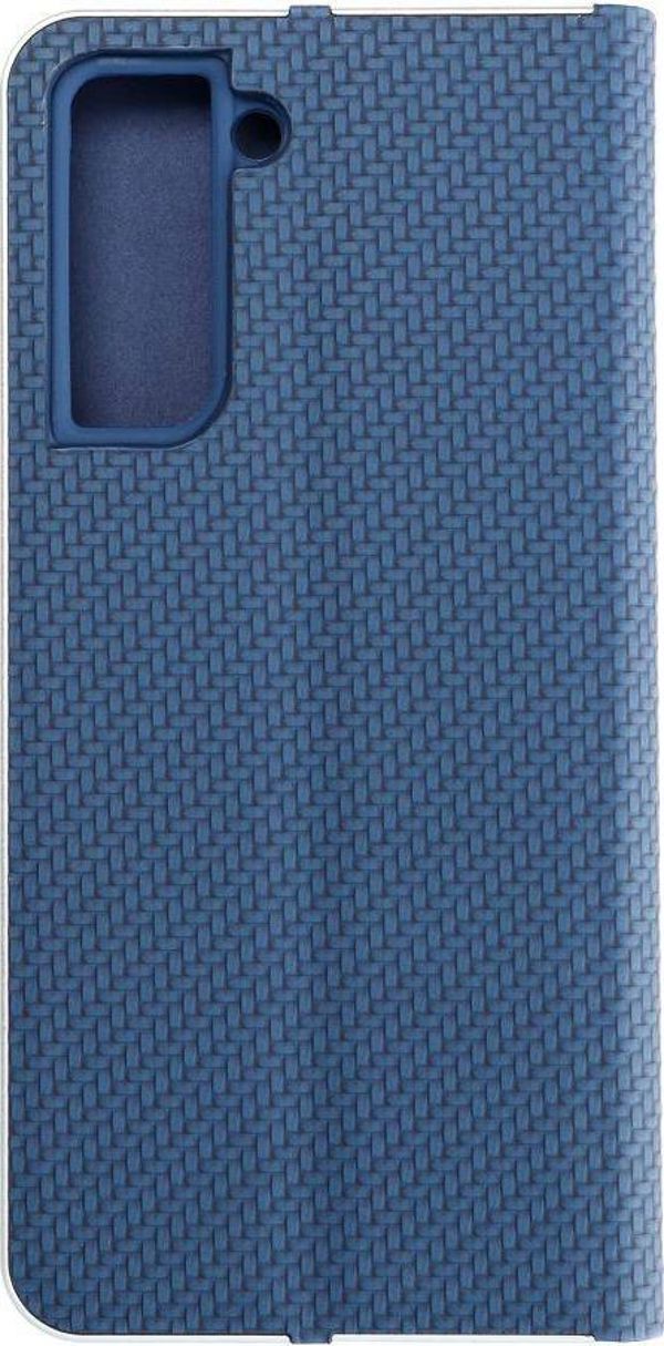 Θήκη Forcell LUNA Book Carbon για SAMSUNG Galaxy S21 μπλε