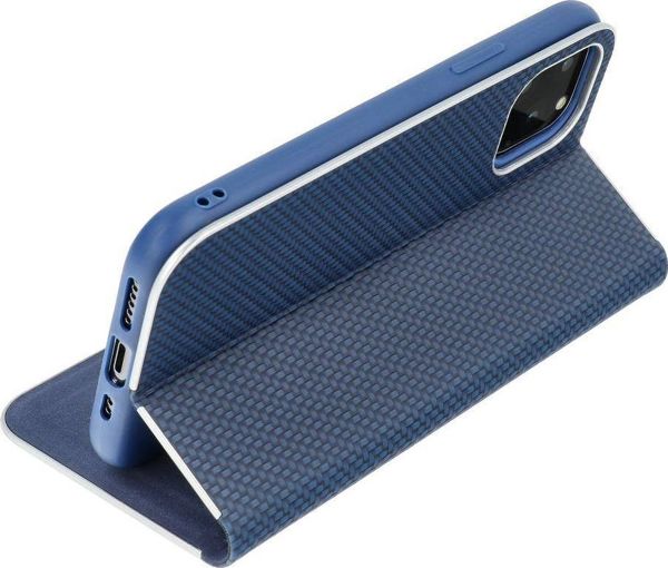 Θήκη Forcell LUNA Book Carbon για SAMSUNG Galaxy S21 μπλε