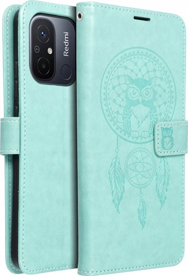 Θήκη βιβλίου ForCell Kabura MEZZO για XIAOMI Redmi 13C / POCO C65 ονειροπαγίδα πράσινη