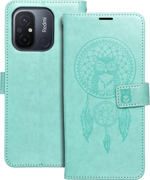 Θήκη βιβλίου ForCell Kabura MEZZO για XIAOMI Redmi 13C / POCO C65 ονειροπαγίδα πράσινη