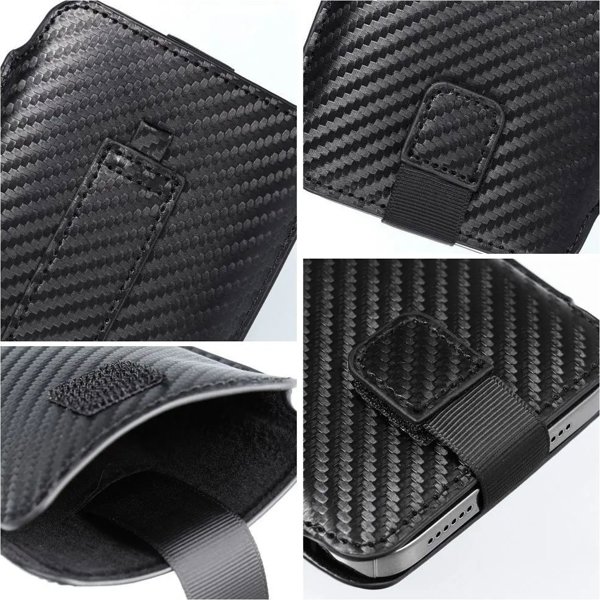 ForCell Θήκη Forcell POCKET Carbon - Μοντέλο 09 - για IPHONE 13 mini / 6 / 7 / 8 / 12 mini SAMSUNG S3 (i9300) / S4 (i9500) / A3