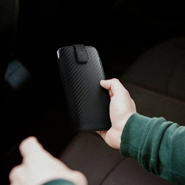 ForCell Θήκη Forcell POCKET Carbon - Μοντέλο 09 - για IPHONE 13 mini / 6 / 7 / 8 / 12 mini SAMSUNG S3 (i9300) / S4 (i9500) / A3