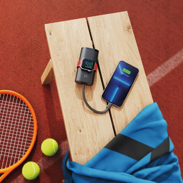 FORCELL F-ENERGY F10K4 powerbank συμβατό με Apple Watch PD QC3.0 3A 22,5W 10000 mAh μαύρο