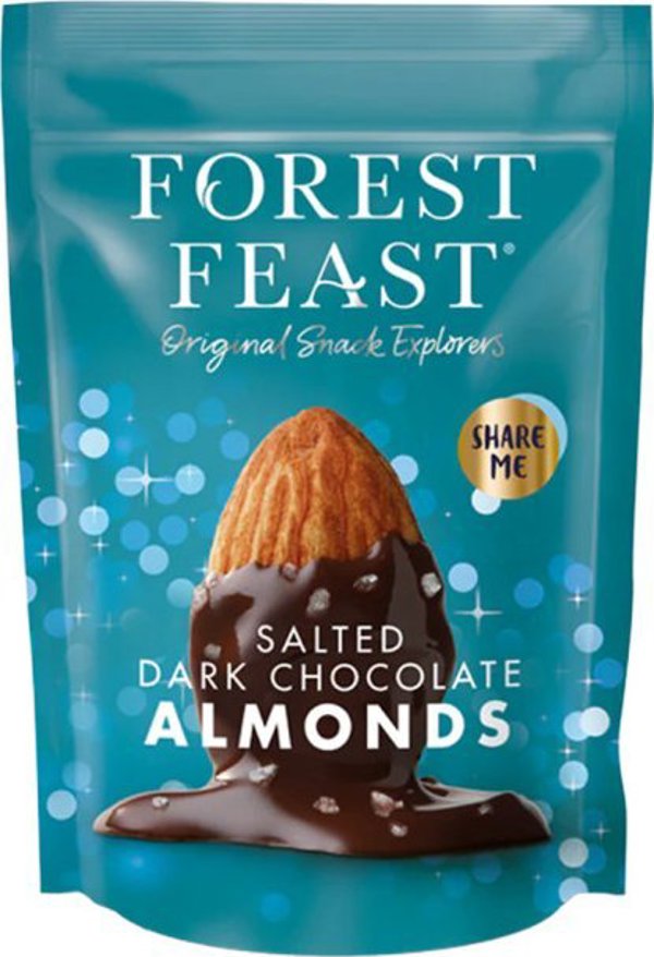 Forest Feast αλατισμένα αμύγδαλα με μαύρη σοκολάτα, 120 γρ