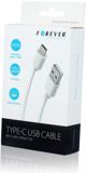 Καλώδιο USB Forever USB-A - USB-C 1 m Λευκό (T_0015238)