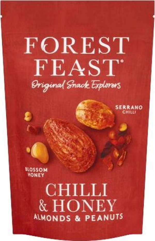 Αμύγδαλα & φιστίκια Forest Feast με μέλι και τσίλι, 120 g