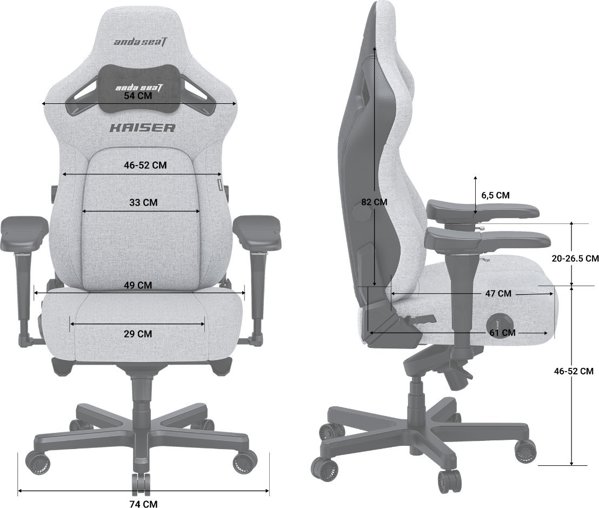 Καρέκλα gaming Kaiser 4 L Anda Seat δερμάτινη καφέ